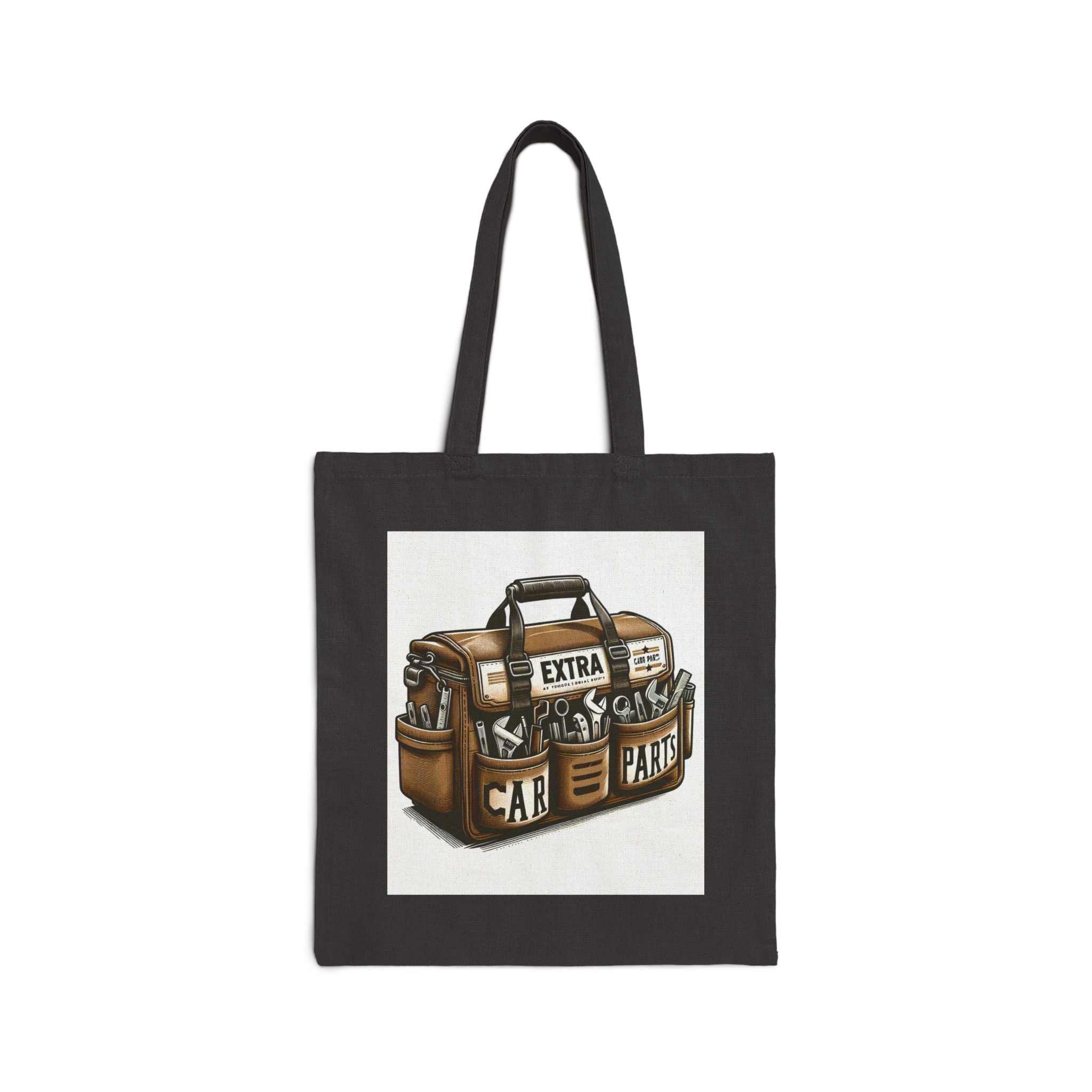 Vintage Toolbox Cotton Canvas Tote Bag, Perfect for Gardeners, Mechanics, Craft Lovers, Birthday Gifts, Eco-Friendly Shopping