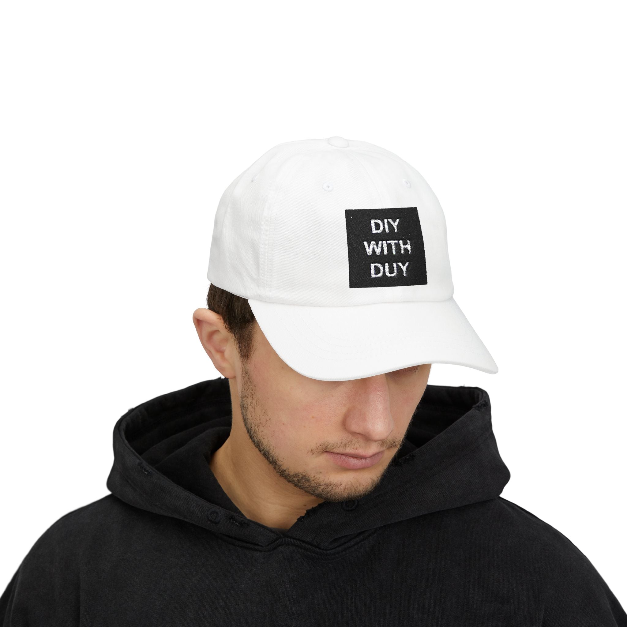 DIY Dad Cap, Casual Hat, Gift for Dad, Embroidered White Cap, Summer Accessory, Trendy Headwear