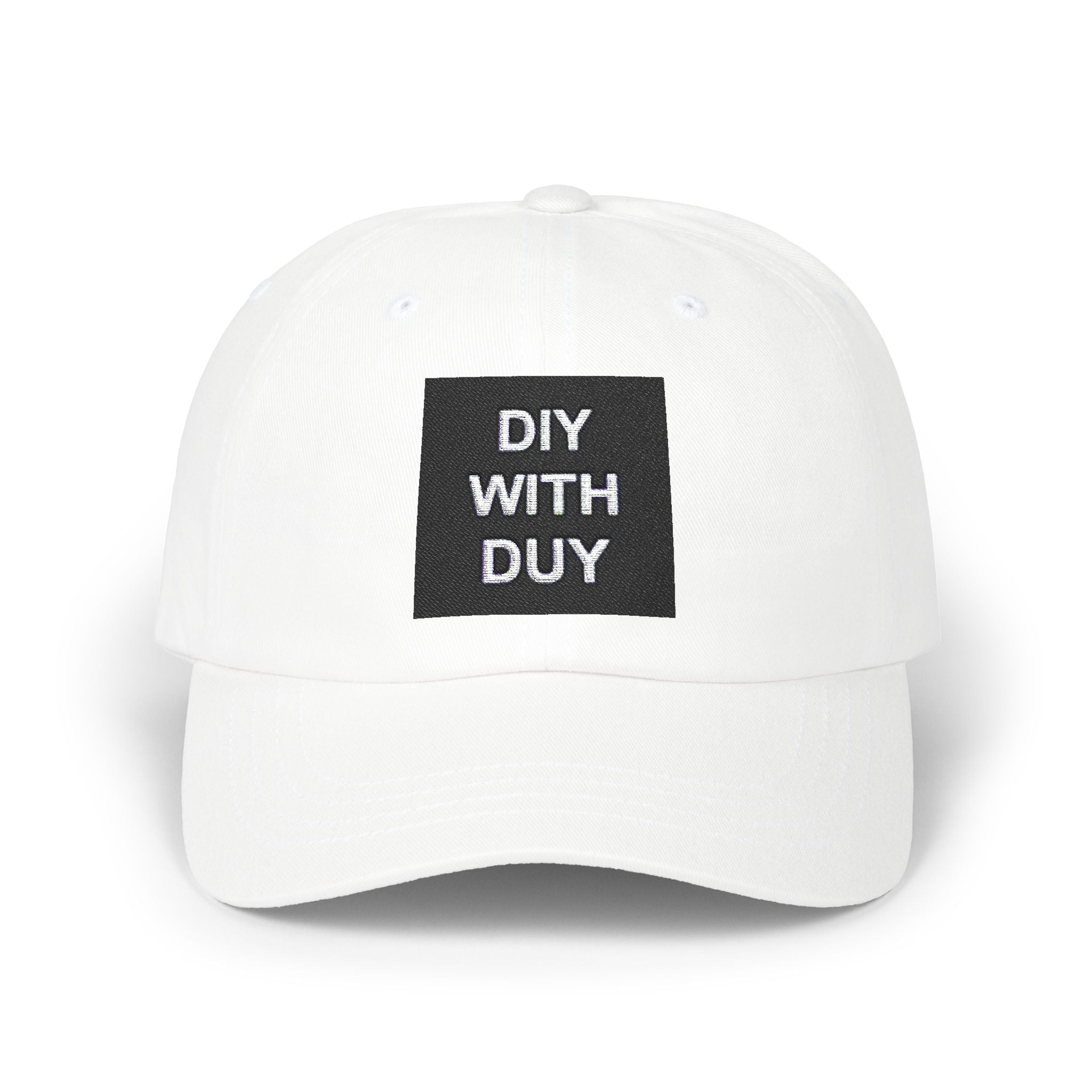 DIY Dad Cap, Casual Hat, Gift for Dad, Embroidered White Cap, Summer Accessory, Trendy Headwear